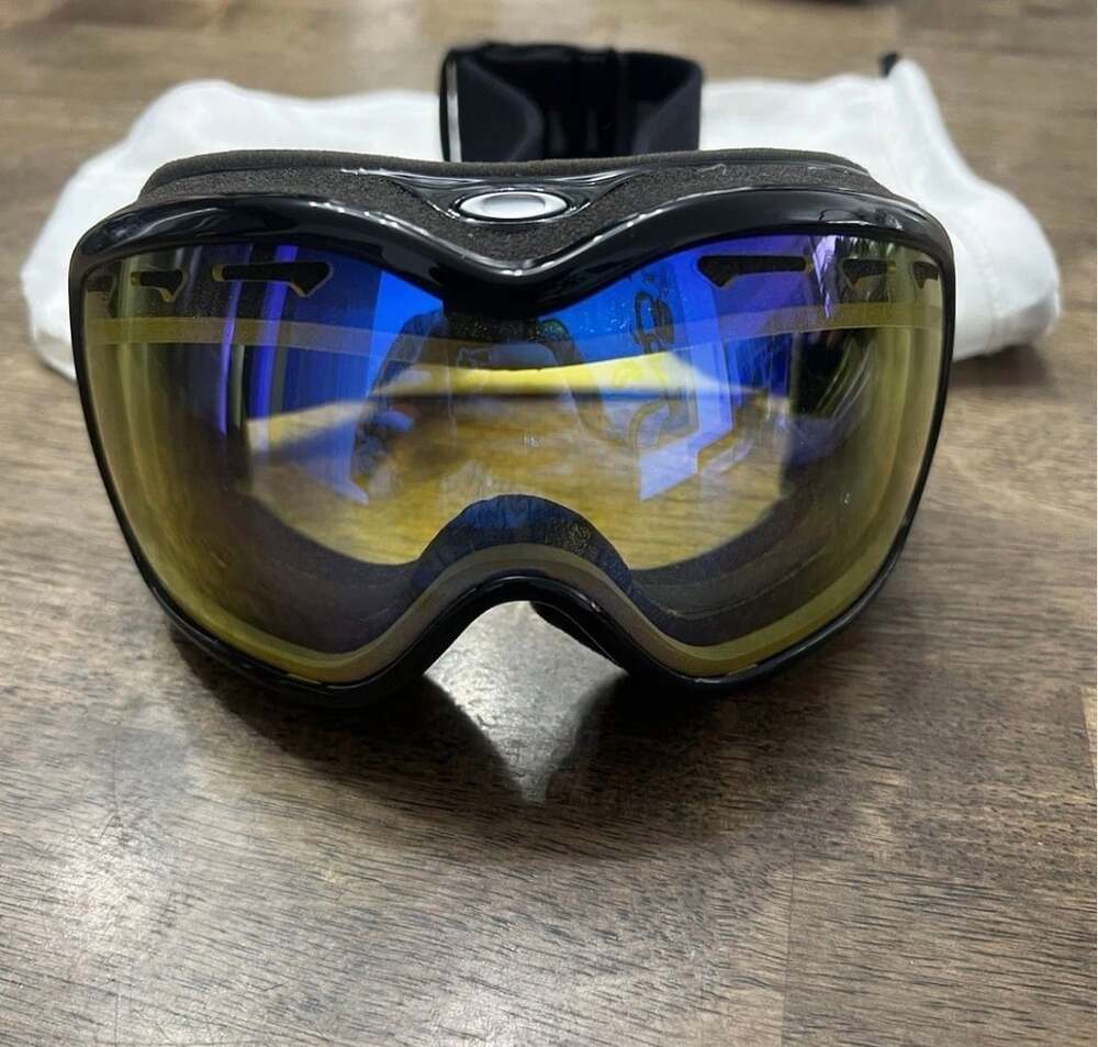 Oakley Stockholm Snow Goggles Jet Black Blue Iridium Ski
